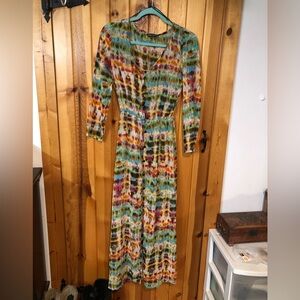 Multicolor Tie-Dye Maxi Dress